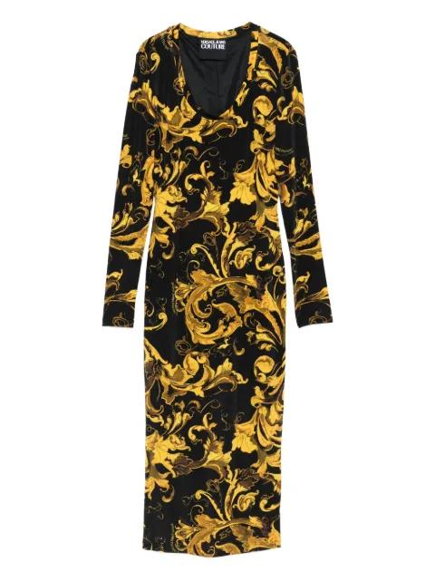 Barocco-print midi dress by VERSACE