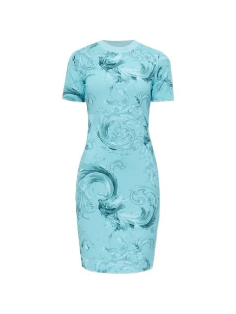 Barocco-print mini dress by VERSACE
