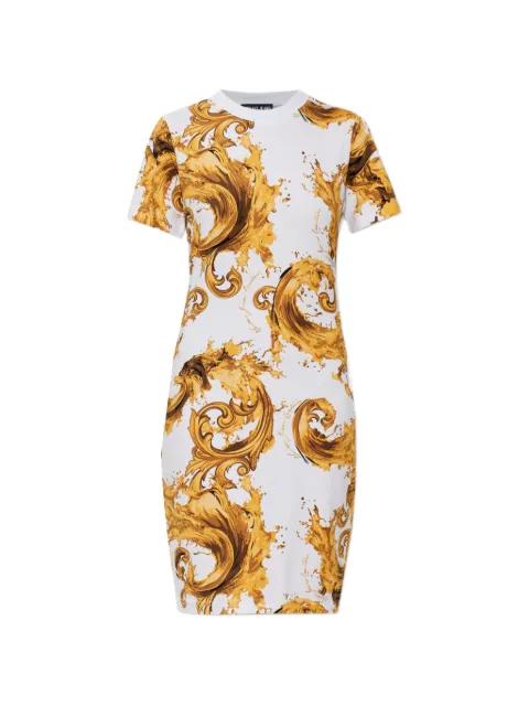 Barocco-print mini dress by VERSACE