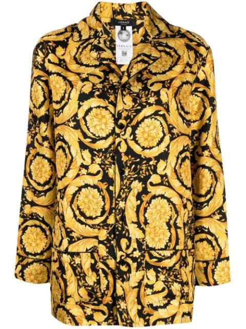 Barocco-print pajama top by VERSACE