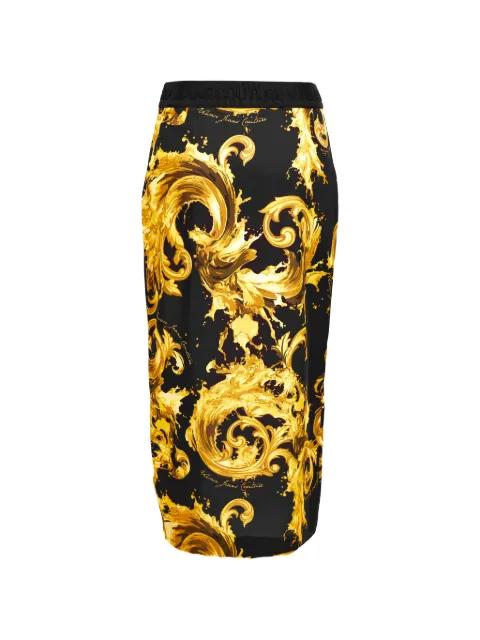 Barocco-print pencil skirt by VERSACE