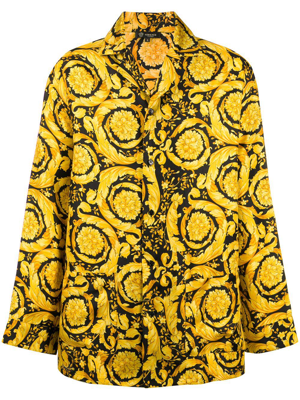 Barocco-print pyjama shirt by VERSACE