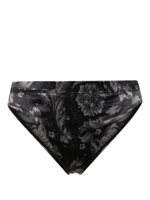 Barocco-print satin briefs by VERSACE