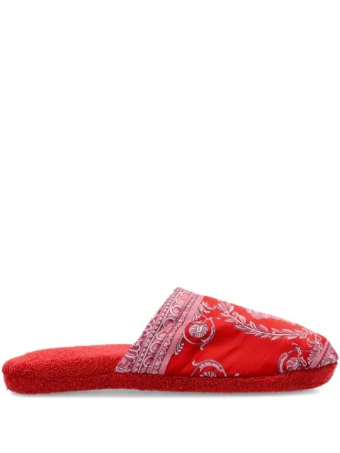 Barocco-print slippers by VERSACE