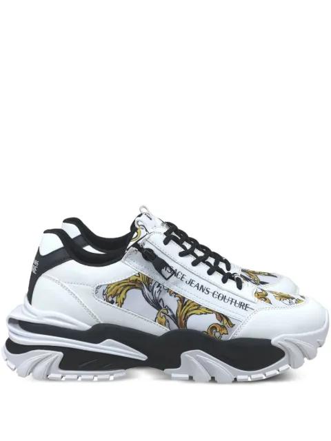 Barocco-print sneakers by VERSACE