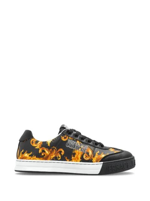 Barocco-print sneakers by VERSACE