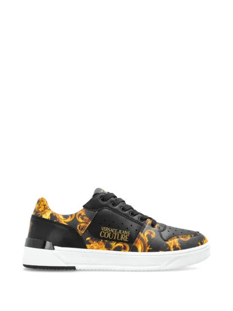 Barocco-print sneakers by VERSACE