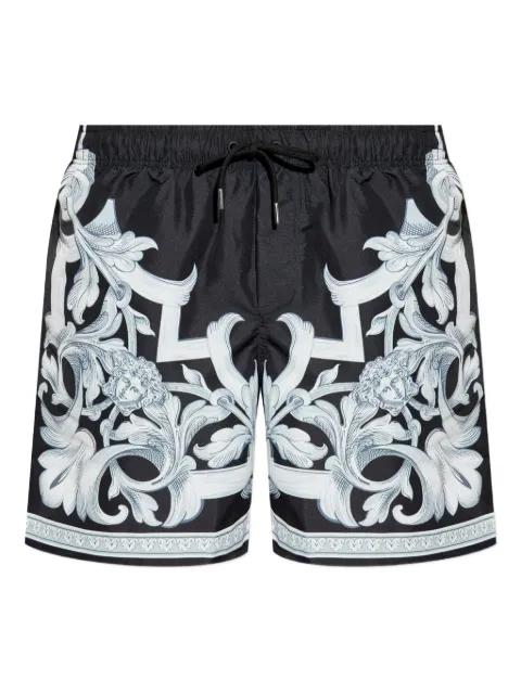 Barocco-print swim shorts by VERSACE