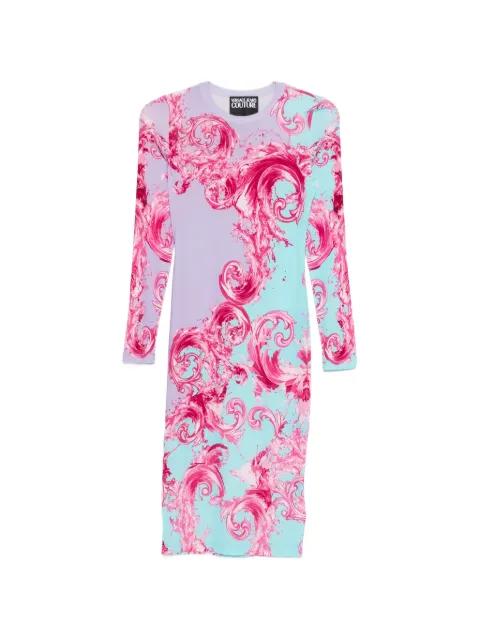Barocco-printed midi dress by VERSACE