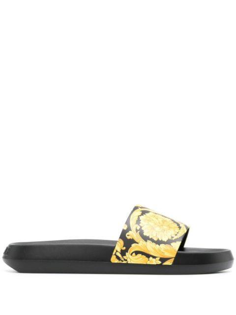 Barocco rubber slides by VERSACE