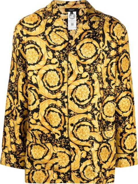 Barocco silk pajama top by VERSACE