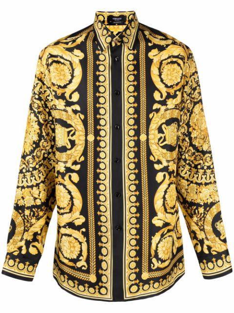 Barocco silk shirt by VERSACE