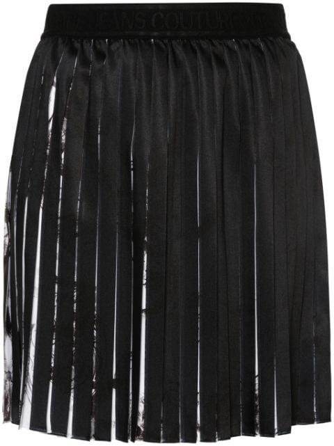 Baroccoflage-print pleated mini skirt by VERSACE
