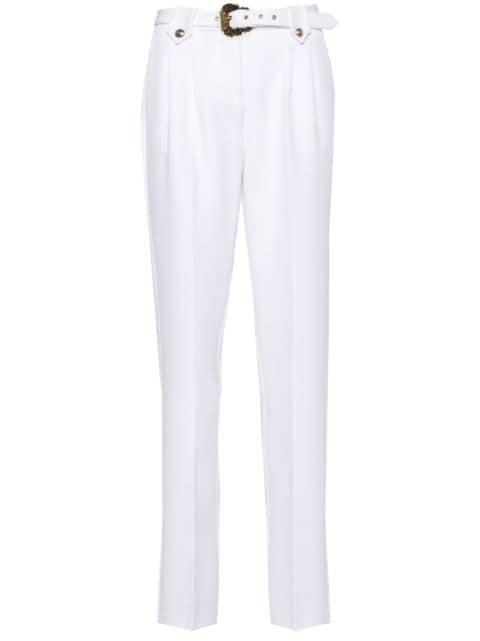 Baroque Buckle tapered trousers by VERSACE