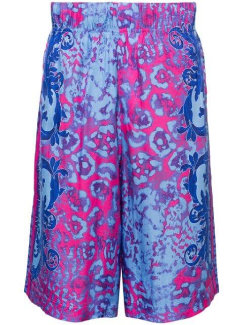 Baroque-pattern bermuda shorts by VERSACE
