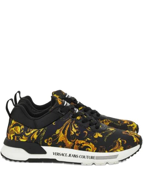 Baroque-print sneakers by VERSACE