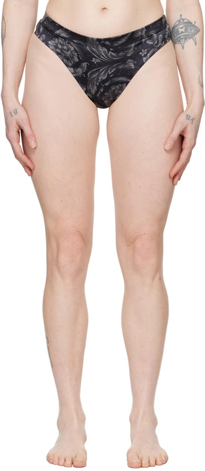 Black Barocco Briefs by VERSACE
