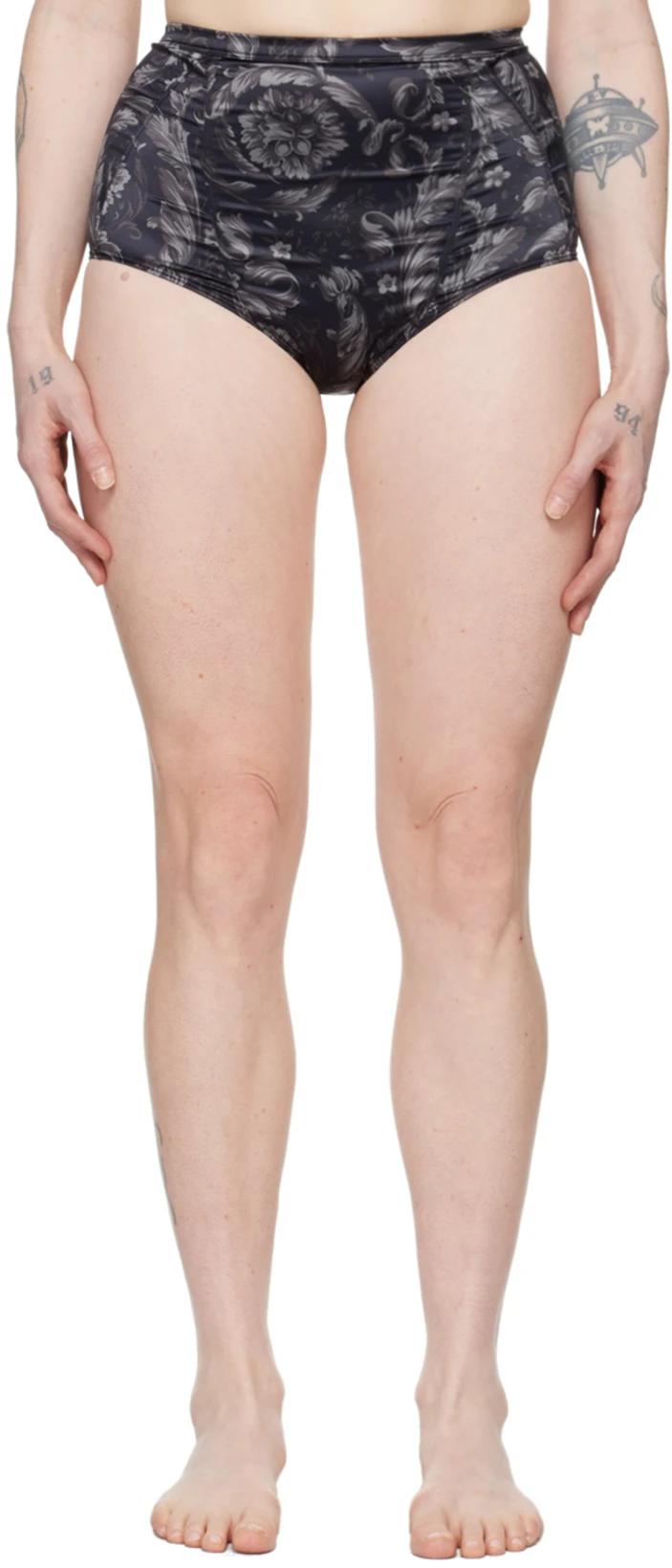 Black Barocco Briefs by VERSACE