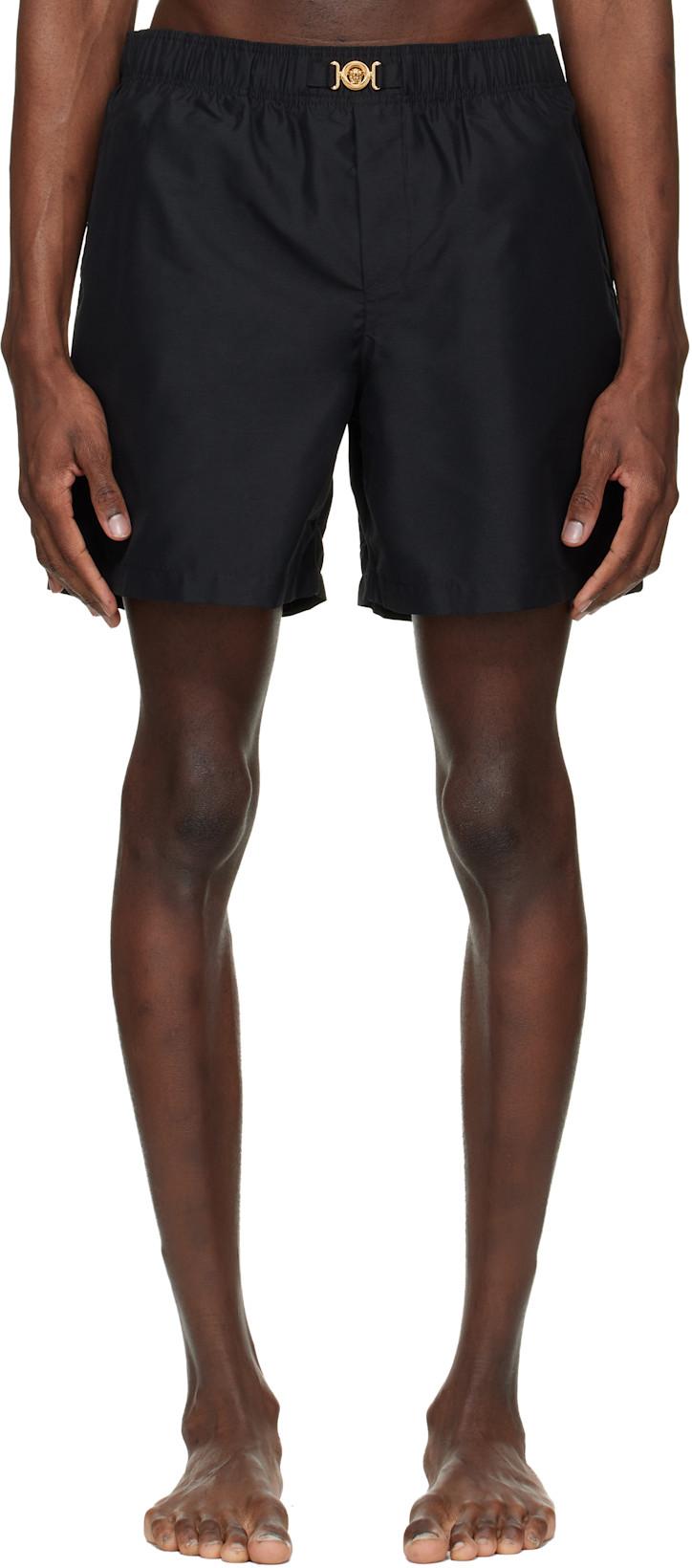 Black Board Swim Shorts by VERSACE