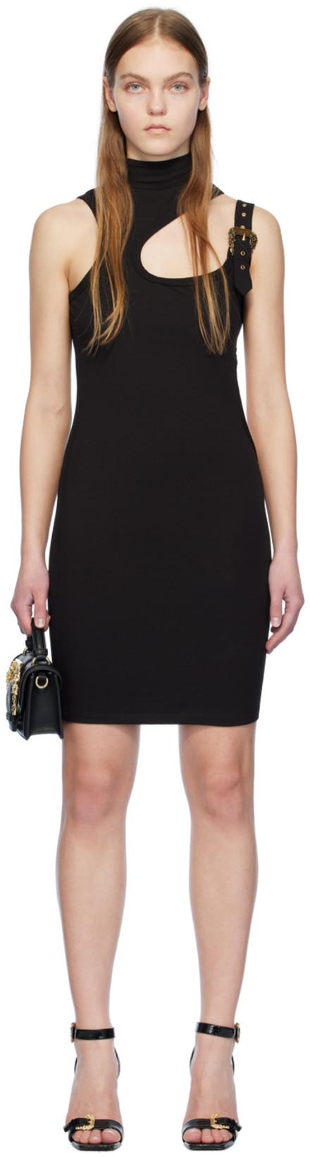 Black Cutout Minidress by VERSACE