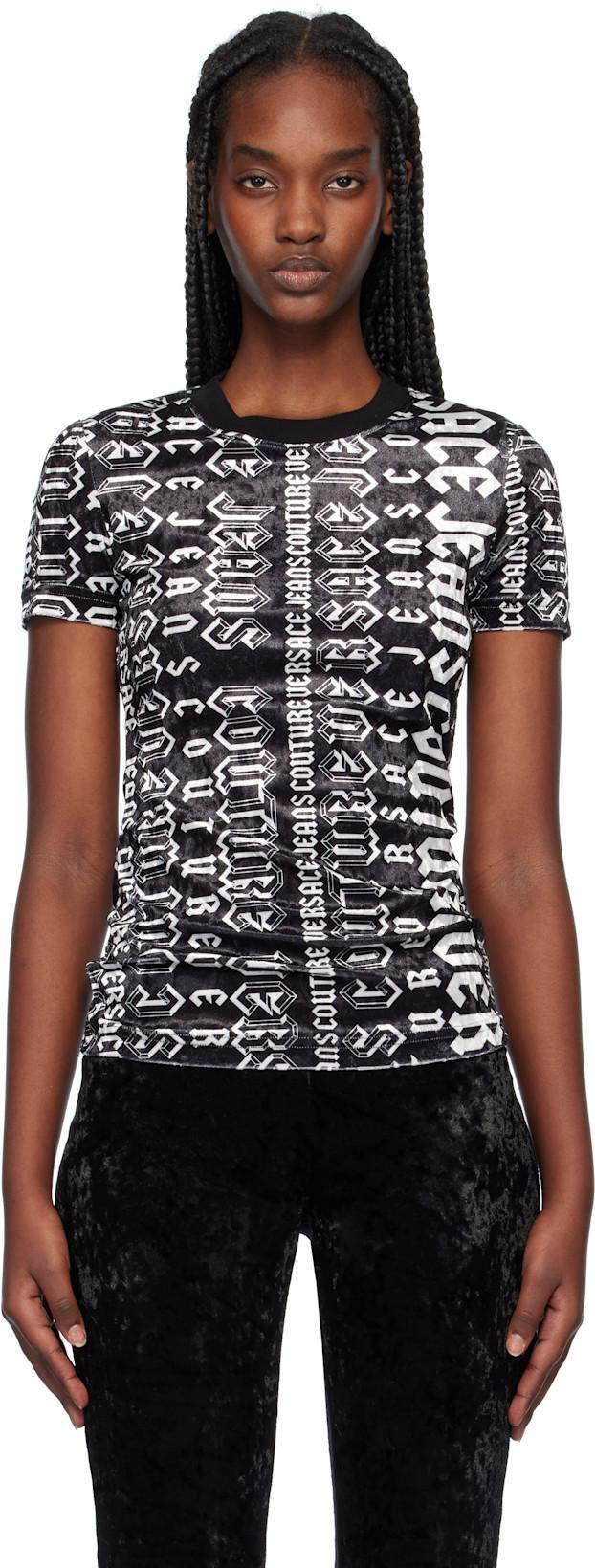 Black Logo T-shirt by VERSACE