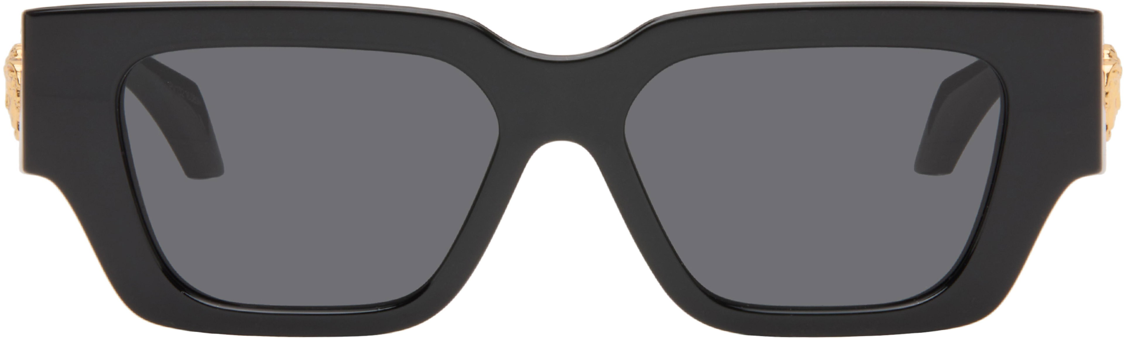Black Medusa Plaque Sunglasses by VERSACE