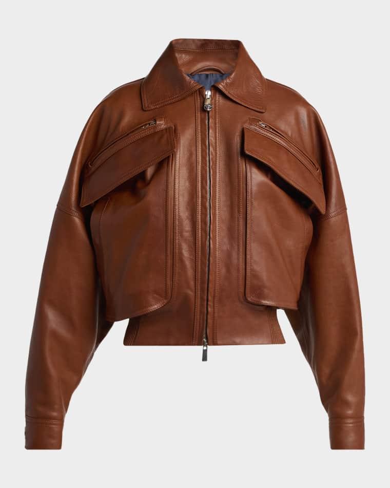 Blouson Leather Jacket by VERSACE