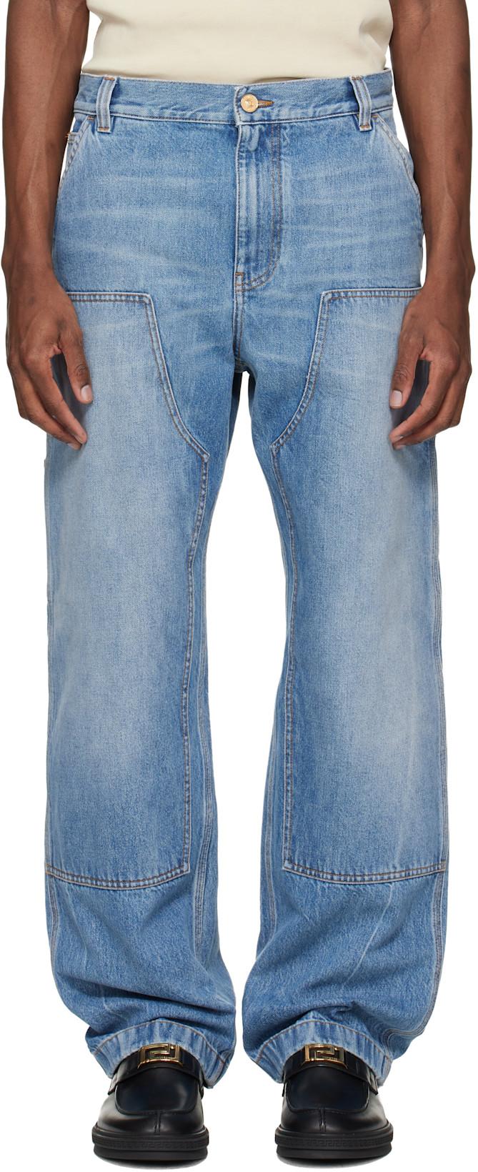 Blue Carpenter Jeans by VERSACE