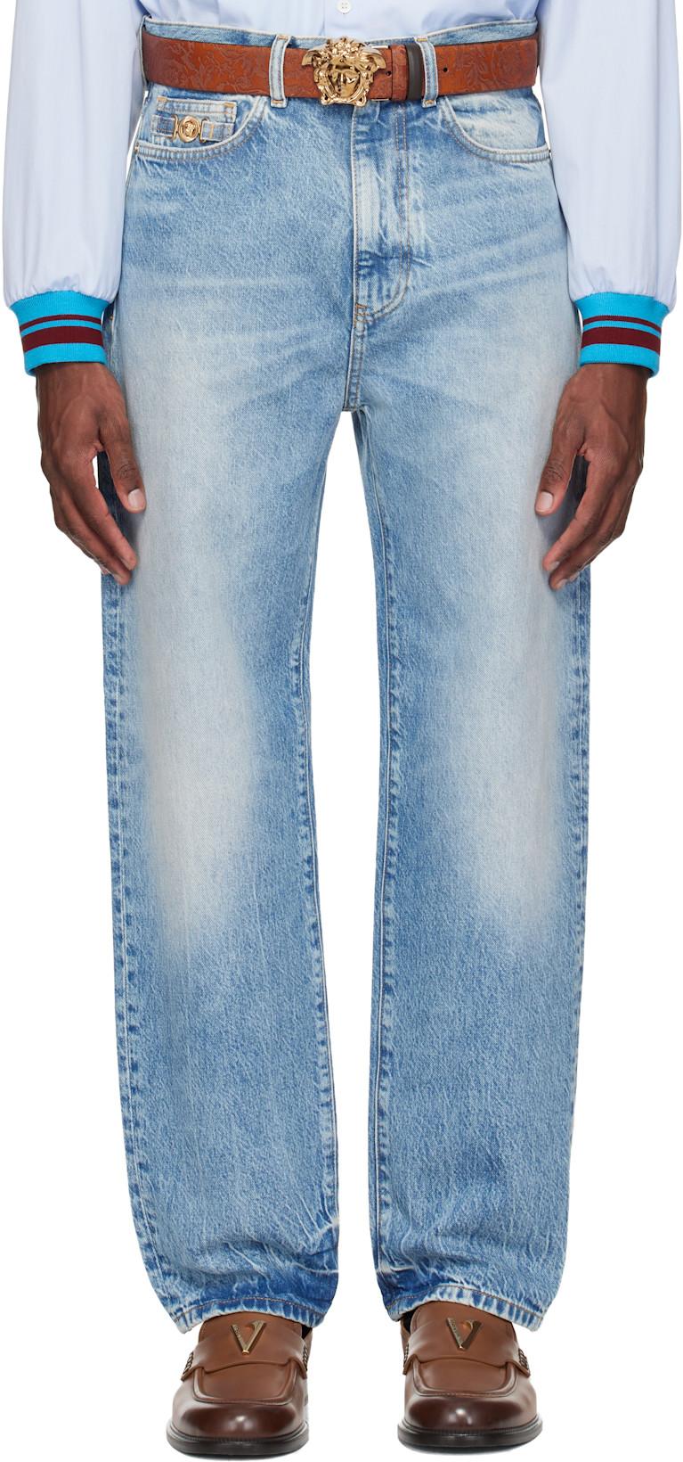 Blue Pencil Jeans by VERSACE