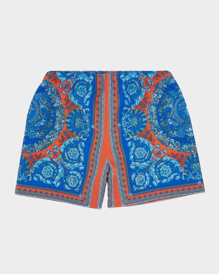 Boy's Barocco Swim Shorts, Size 12M-5 by VERSACE