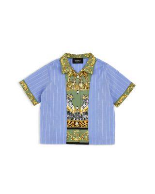 Boys' Cotton Pinstriped Poplin Shirt - Baby by VERSACE