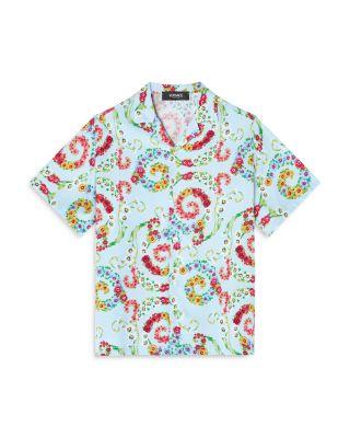 Boys' Giavanese Floral Barocco Camp Shirt - Little Kid by VERSACE