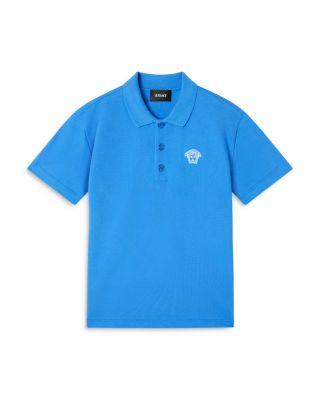 Boys' Piquet Medusa Outline Logo Polo Shirt - Little Kid by VERSACE