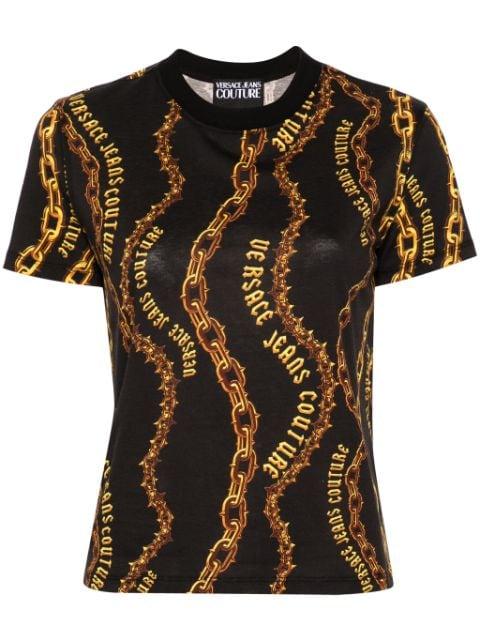 Chain Couture cotton T-shirt by VERSACE