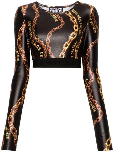 Chain Couture crop top by VERSACE