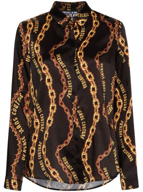 Chain Couture-print shirt by VERSACE