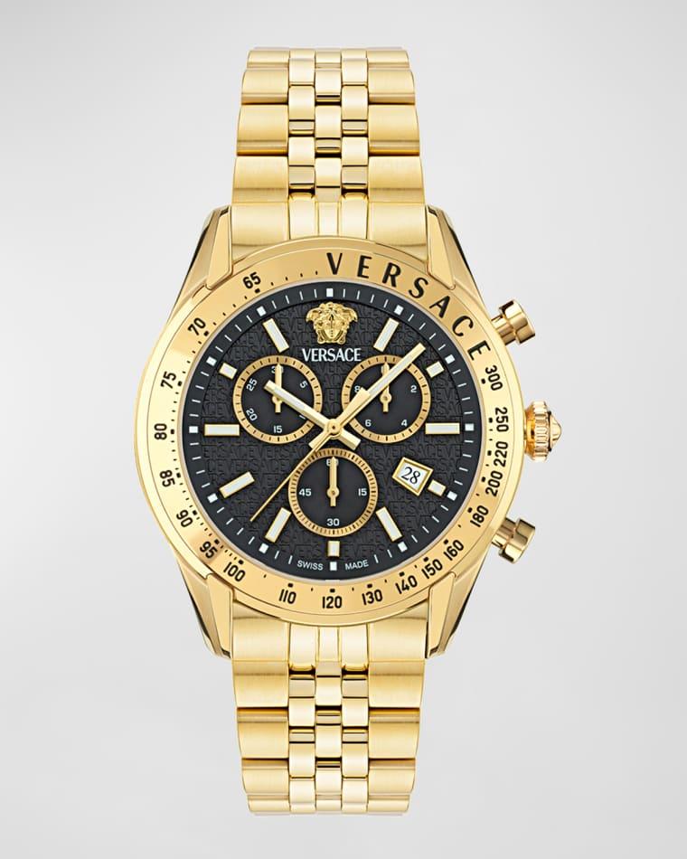 Chrono Master IP Yellow Gold Bracelet Watch, 44mm by VERSACE