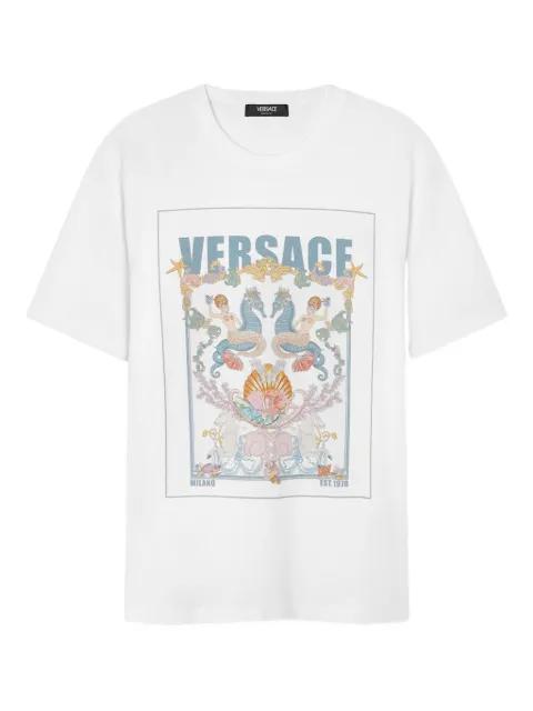 Coral Theatre Postcard T-Shirt by VERSACE