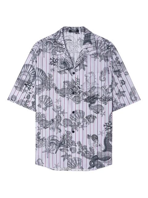 Coral Theatre striped shirt by VERSACE