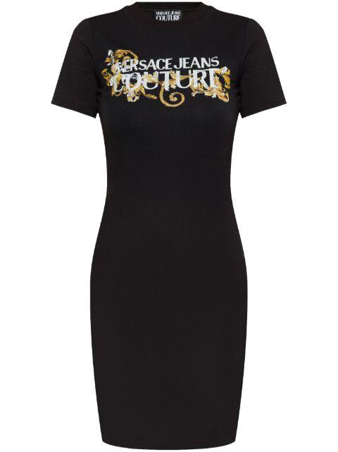 Crystal Outline Barocco mini dress by VERSACE