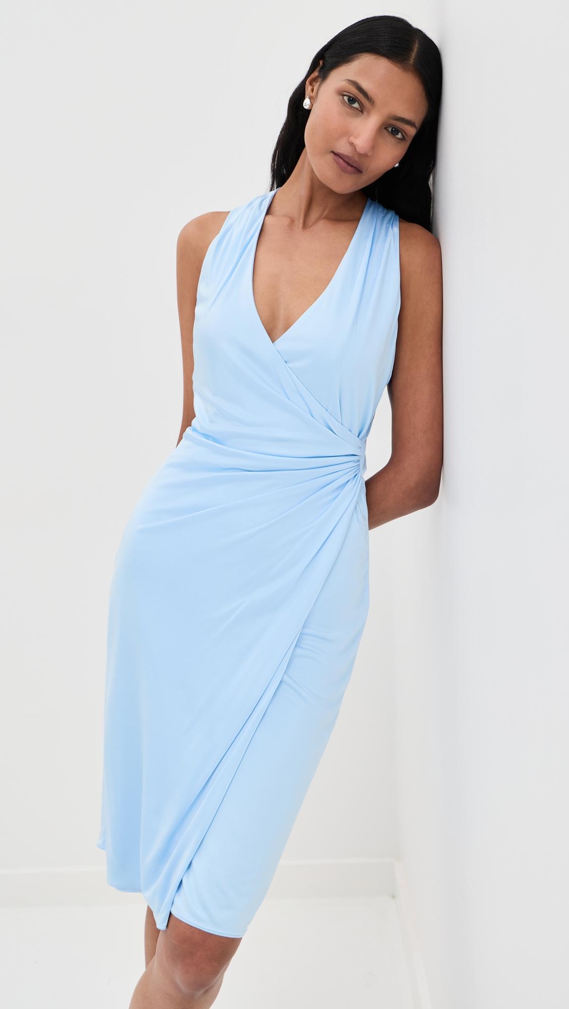 Draped Jersey Midi Dress by VERSACE