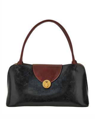 East/West Medium Leather Shoulder Bag by VERSACE