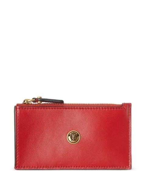 Emblème leather zip card holder by VERSACE