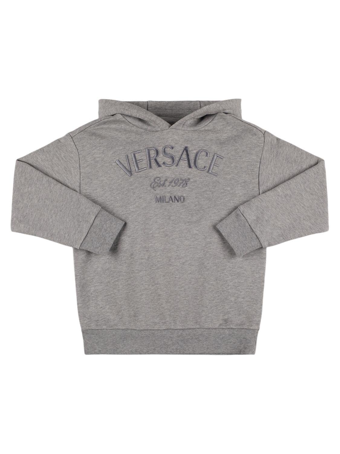 Embroidered Hooded Sweatshirt by VERSACE
