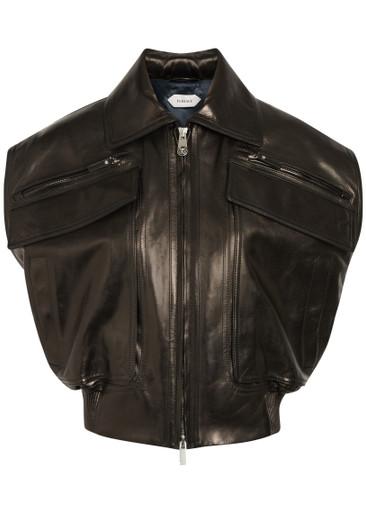 Floridiana calf leather vest by VERSACE