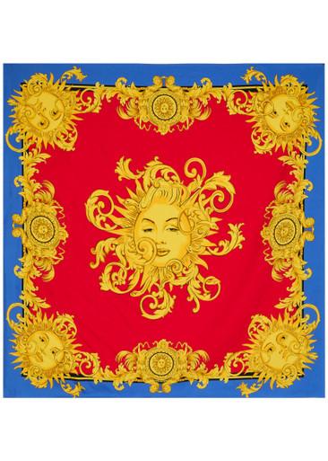 Foulard printed silk twill scarf by VERSACE