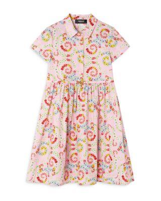 Girls' Barocco Floral Poplin Dress - Little Kid by VERSACE