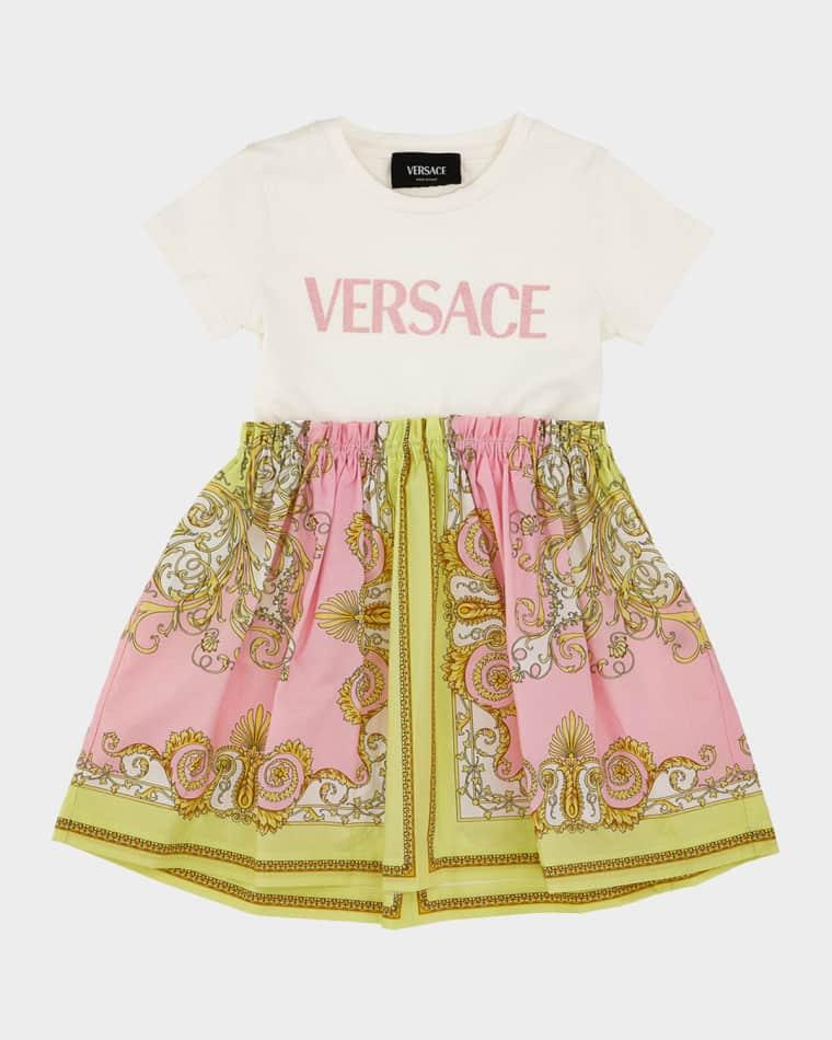 Girl's Barocco T-Shirt Dress, Size 12M-4 by VERSACE