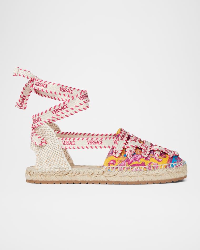 Girl's Electric Barocco Espadrilles, Kids by VERSACE