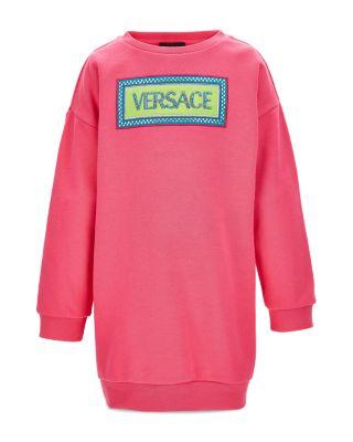 Girls' Electric Logo Embroidery Studded Fleece Dress - Little Kid by VERSACE